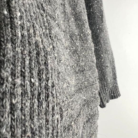 Fortune + Ivy Sawyer Open Gray Shawl Collared Cardigan Stitch Fix Long Line - Picture 9 of 12